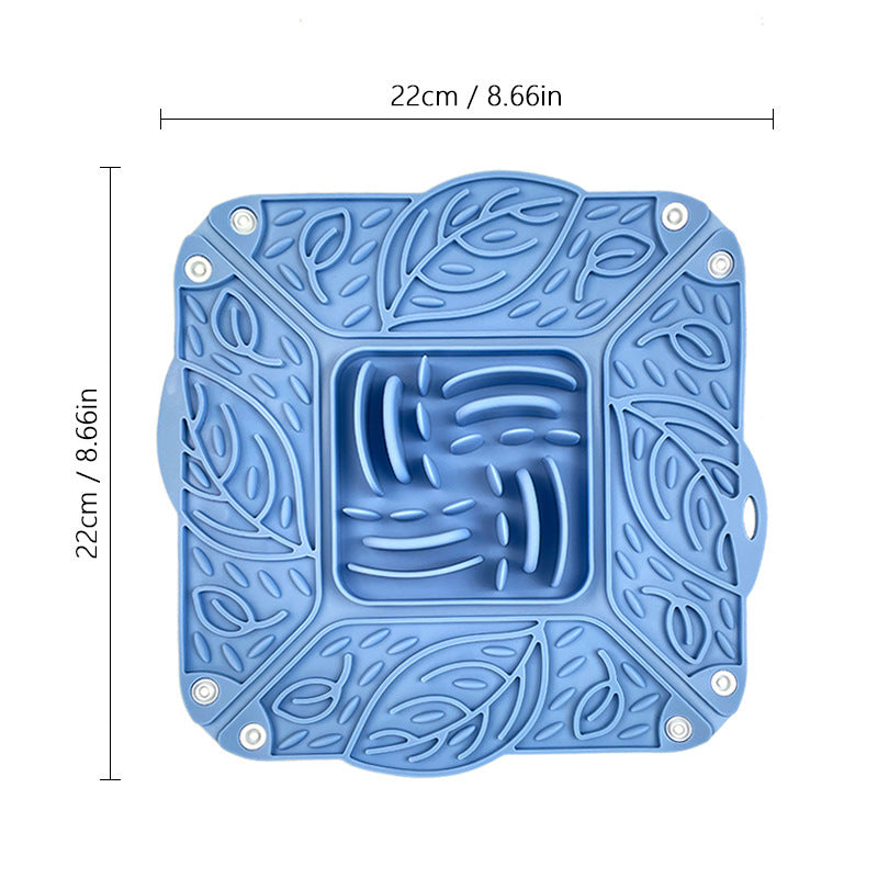 Transform Your Pet's Feeding Experience with Our Silicone Foldable Slow Feeding Pet Mat Bowl