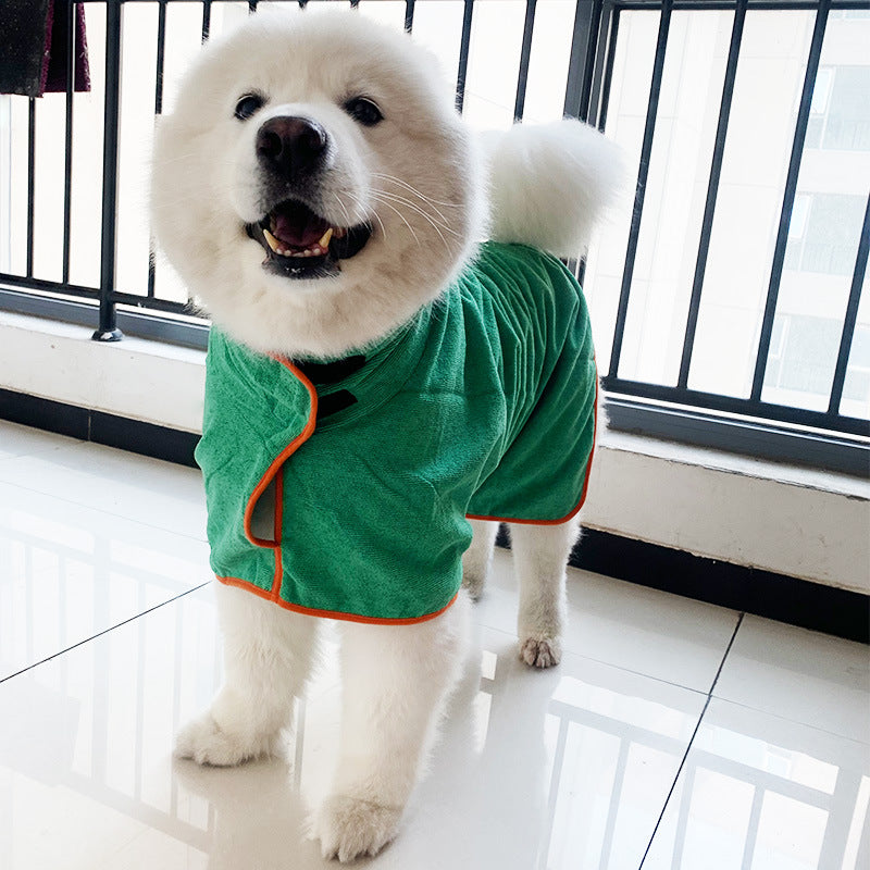 Microfiber Pet Bathrobe Quick-Dry Grooming Towel