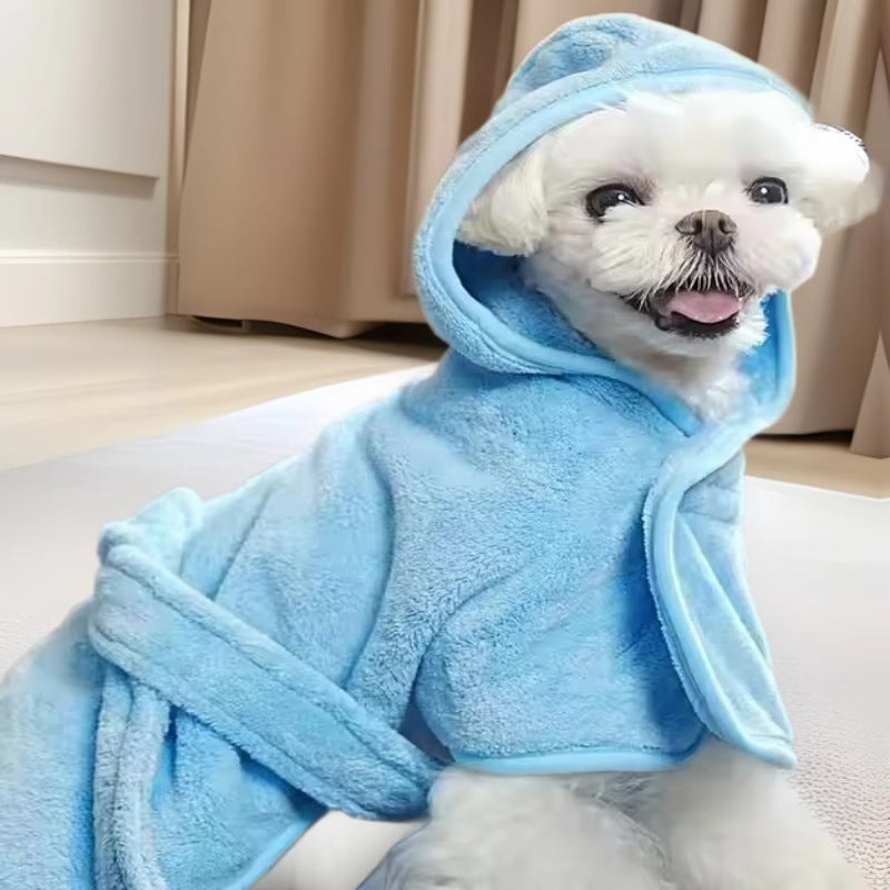Experience the Ultimate Comfort with Our Soft Coral Fleece Pet Bathrobe Towel